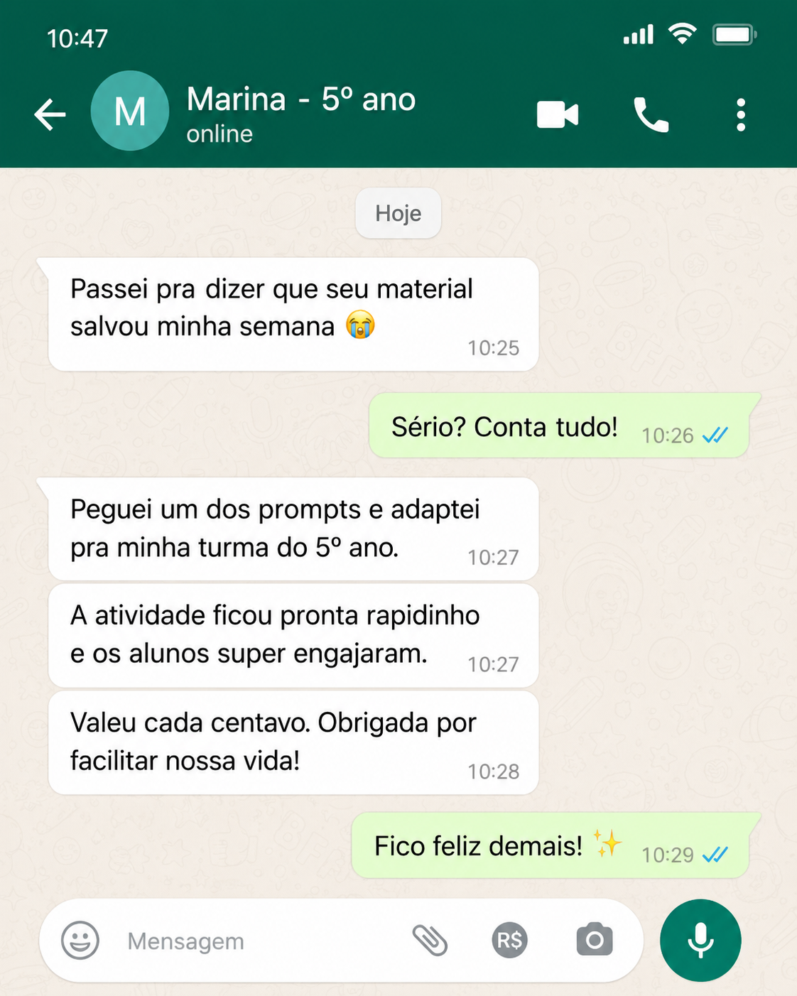 Depoimento da Marina sobre o Kit IA do Professor